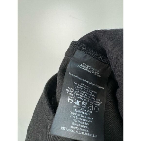 Tory Burch Women's Black Zip Pockets Stretch Vanner Slim Leg Ankle Pants Size 2 - Picture 7 of 7